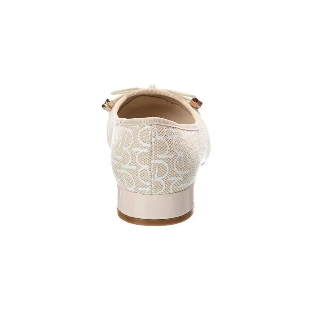 Byblos Ballet Flat, White